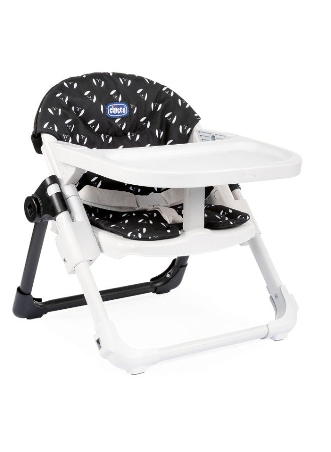 شيكو Chicco Chairy, 2-in-1 Booster Seat and First Chair with 4-Height Adjustments & Safety Belt, For Babies 0m+, (Sweetdog, Black & White) - Image 2